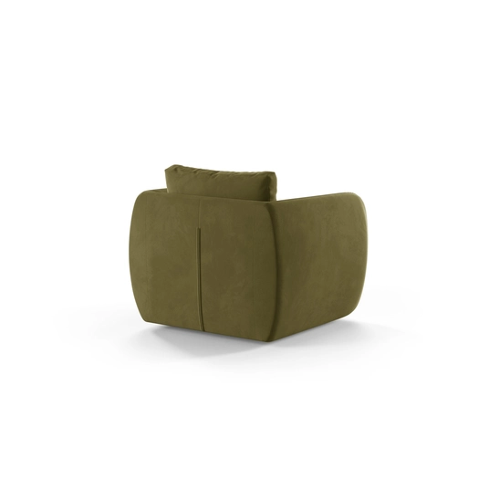 Velvet Armchair, "Iga", 1 Seat, 95.5x87x80, Light Green
