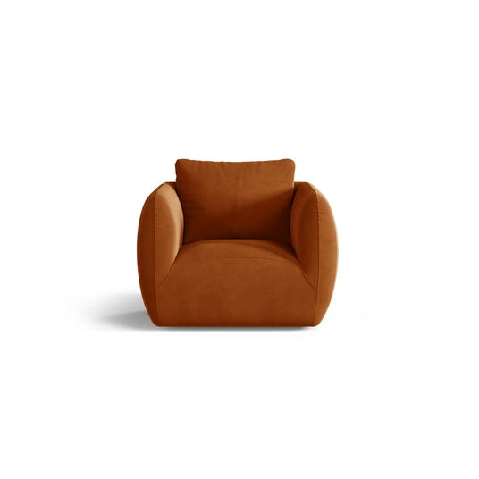 Velvet Armchair, "Iga", 1 Seat, 95.5x87x80, Terracotta