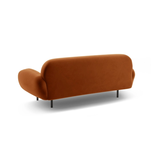 Velvet Sofa, "Poppy", 2 Seats, 178x72x82, Terracotta