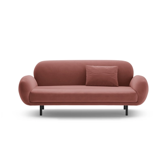 Velvet Sofa, "Poppy", 2 Seats, 178x72x82, Flamingo