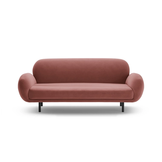 Velvet Sofa, "Poppy", 2 Seats, 178x72x82, Flamingo