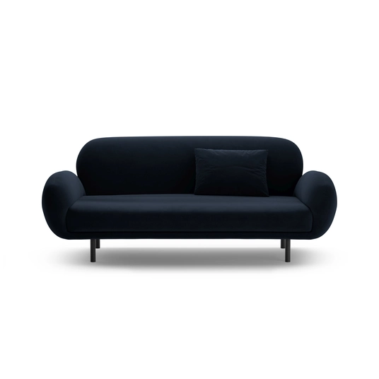 Velvet Sofa, "Poppy", 2 Seats, 178x72x82, Royal Blue