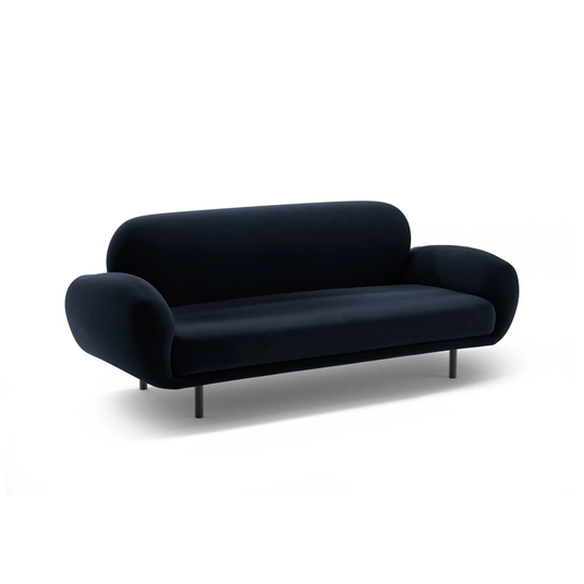 Velvet Sofa, "Poppy", 2 Seats, 178x72x82, Royal Blue
