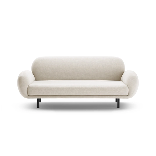 Boucle Sofa, "Poppy", 2 Seats, 178x72x82, White