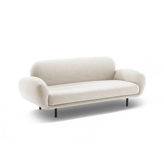 Boucle Sofa, "Poppy", 2 Seats, 178x72x82, White
