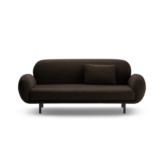 Boucle Sofa, "Poppy", 2 Seats, 178x72x82, Brown