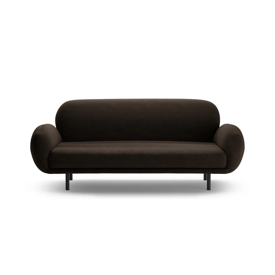 Boucle Sofa, "Poppy", 2 Seats, 178x72x82, Brown