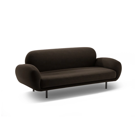 Boucle Sofa, "Poppy", 2 Seats, 178x72x82, Brown