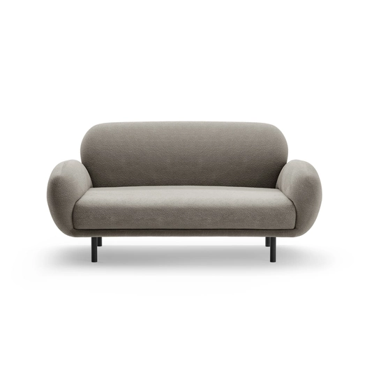 Boucle Sofa, "Poppy", 2 Seats, 148x72x82, Grey