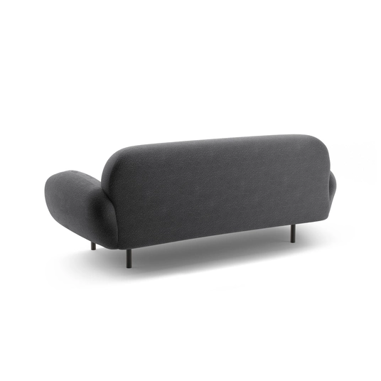 Boucle Sofa, "Poppy", 2 Seats, 178x72x82, Dark Grey