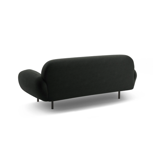 Boucle Sofa, "Poppy", 2 Seats, 178x72x82, Black