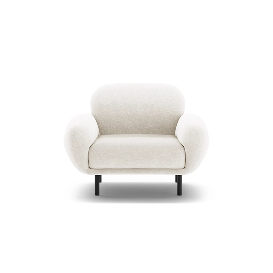 Boucle Armchair, "Poppy", 1 Seat, 90x72x82, White