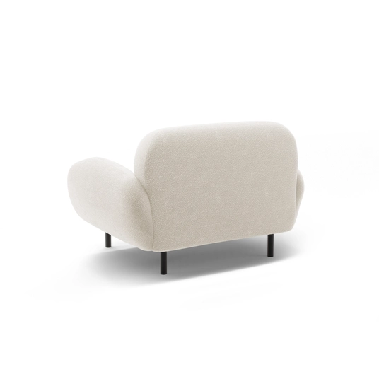 Boucle Armchair, "Poppy", 1 Seat, 90x72x82, White