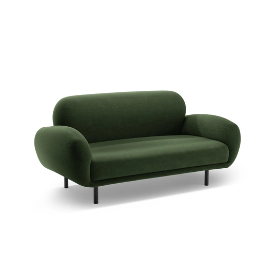 Boucle Sofa, "Poppy", 2 Seats, 148x72x82, Green