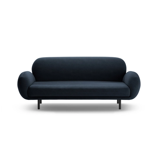 Boucle Sofa, "Poppy", 2 Seats, 178x72x82, Dark Blue