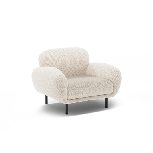 Armchair, "Poppy", 1 Seat, 90x72x82, Light Beige