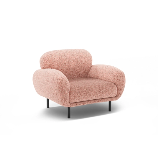 Armchair, "Poppy", 1 Seat, 90x72x82, Pink