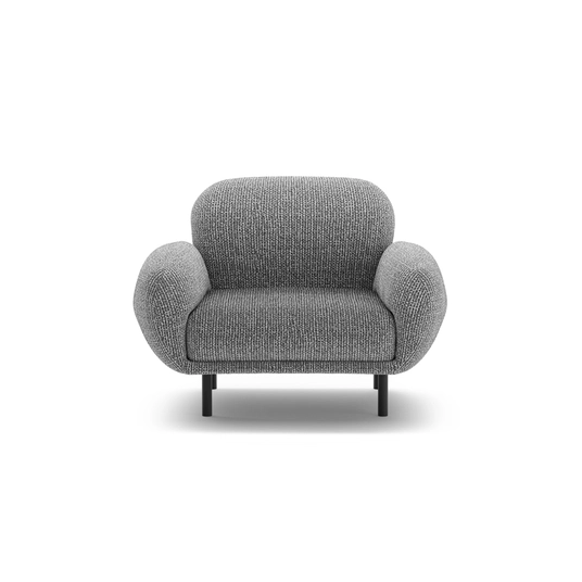 Armchair, "Poppy", 1 Seat, 90x72x82, Dark Grey