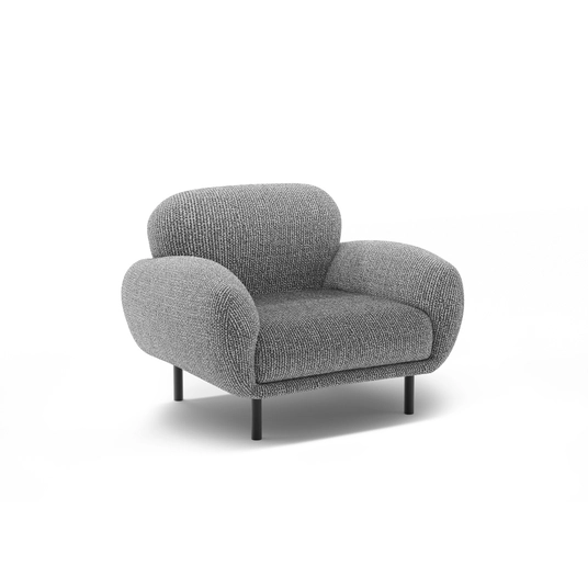 Armchair, "Poppy", 1 Seat, 90x72x82, Dark Grey