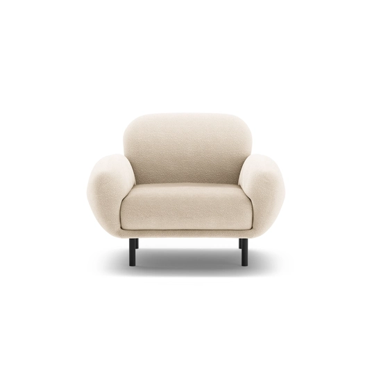 Boucle Armchair, "Poppy", 1 Seat, 90x72x82, Beige