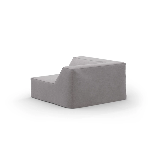Corner Modul, "Jodie", 1 Seat, 102x102x70, Warm grey