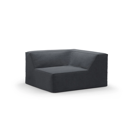 Corner Modul, "Jodie", 1 Seat, 102x102x70, Grey And Blue