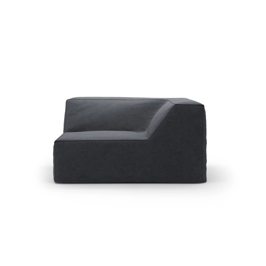 Corner Modul, "Jodie", 1 Seat, 102x102x70, Grey And Blue