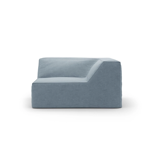 Corner Modul, "Jodie", 1 Seat, 102x102x70, Muted Blue