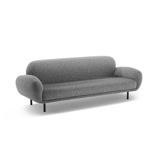 Sofa, "Poppy", 3 Seats, 208x72x82, Dark Grey