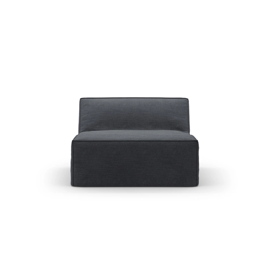 Modul Armless, "Jodie", 1 Seat, 80x102x70, Grey And Blue