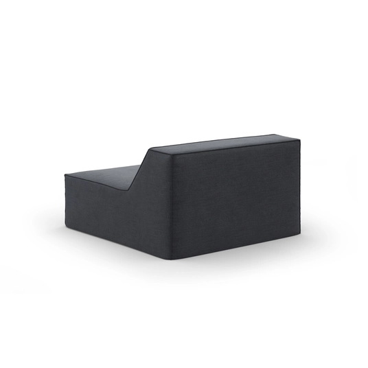 Modul Armless, "Jodie", 1 Seat, 80x102x70, Grey And Blue