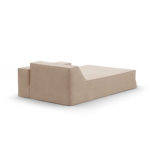 Chaise Longue Left, "Jodie", 1 Seat, 166x102x70, Sand
