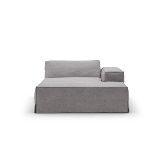 Chaise Longue Right, "Jodie", 1 Seat, 166x102x70, Warm grey