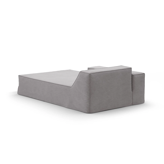 Chaise Longue Right, "Jodie", 1 Seat, 166x102x70, Warm grey