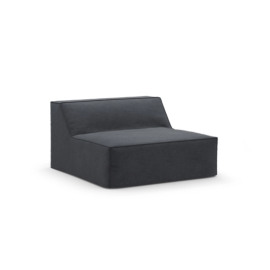 Modul Armless, "Jodie", 1 Seat, 100x102x70, Grey And Blue