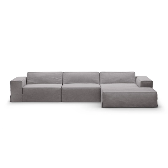 Modular Right Corner Sofa, "Jodie", 4 Seats, 284x166x70, Warm grey