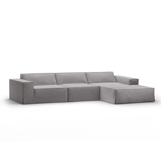 Modular Right Corner Sofa, "Jodie", 4 Seats, 284x166x70, Warm grey