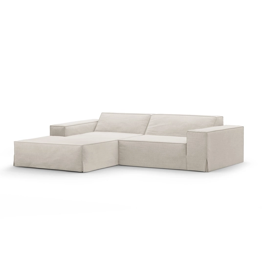 Modular Left Corner Sofa, "Jodie", 3 Seats, 224x166x70, Natural
