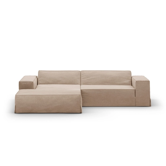 Modular Left Corner Sofa, "Jodie", 3 Seats, 224x166x70, Sand