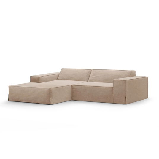 Modular Left Corner Sofa, "Jodie", 3 Seats, 224x166x70, Sand