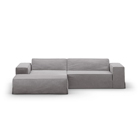Modular Left Corner Sofa, "Jodie", 3 Seats, 224x166x70, Warm grey