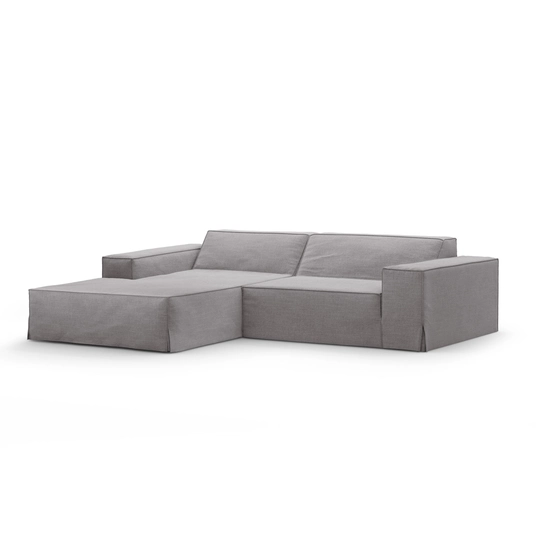 Modular Left Corner Sofa, "Jodie", 3 Seats, 224x166x70, Warm grey