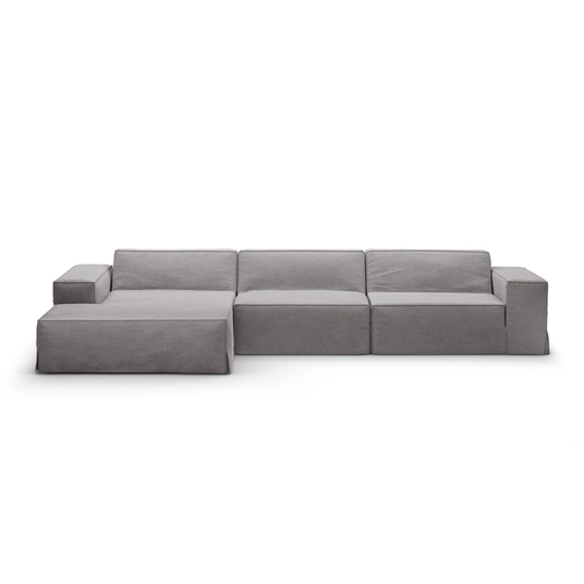 Modular Left Corner Sofa, "Jodie", 4 Seats, 284x166x70, Warm grey