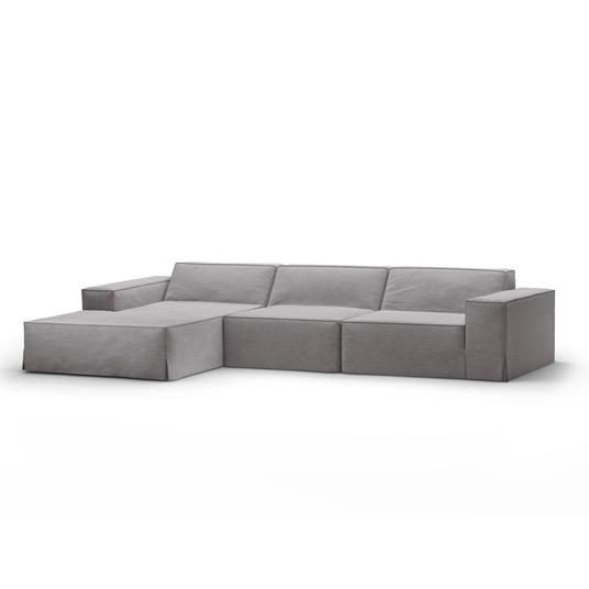 Modular Left Corner Sofa, "Jodie", 4 Seats, 284x166x70, Warm grey