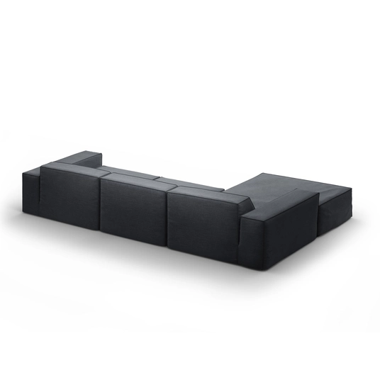 Modular Left Corner Sofa, "Jodie", 4 Seats, 284x166x70, Grey And Blue