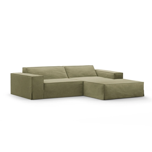 Modular Right Corner Sofa, "Jodie", 3 Seats, 224x166x70, Light Green