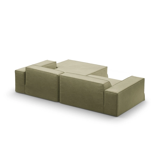 Modular Right Corner Sofa, "Jodie", 3 Seats, 224x166x70, Light Green