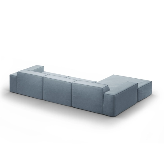 Modular Left Corner Sofa, "Jodie", 4 Seats, 284x166x70, Muted Blue