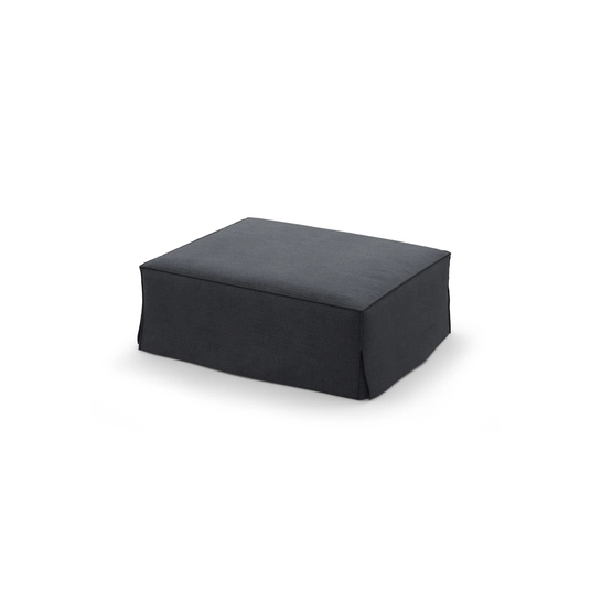 Pouf, "Jodie", 1 Seat, 102x80x40, Grey And Blue