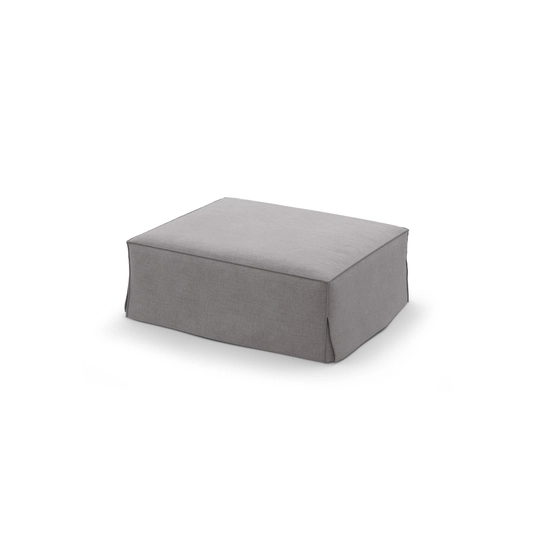 Pouf, "Jodie", 1 Seat, 102x80x40, Warm grey